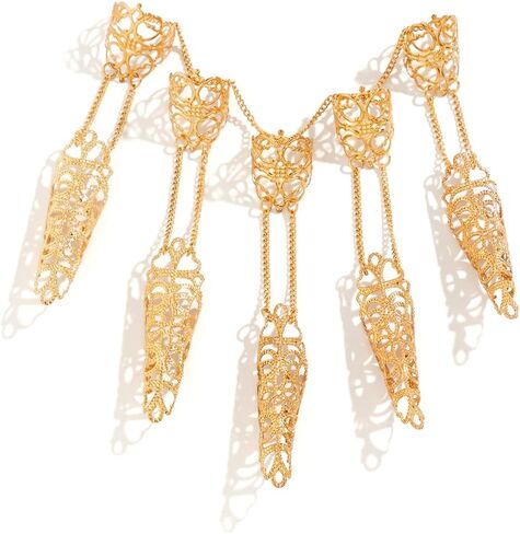 Women Silver Gold Gothic Halloween Punk Finger Rings Chain Bracelets with Ring Finger Wrist Chains Body Accessory Bracelets for Women in Saudi Arabia