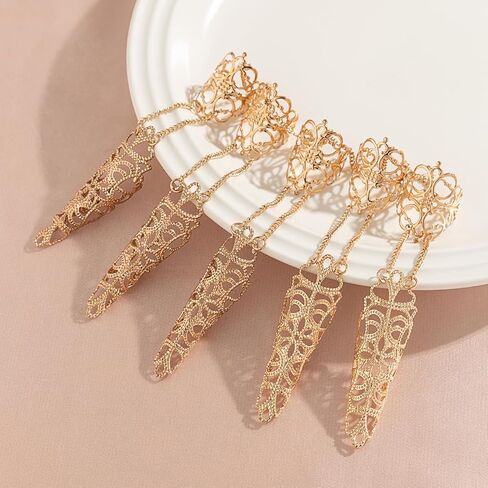 Women Silver Gold Gothic Halloween Punk Finger Rings Chain Bracelets with Ring Finger Wrist Chains Body Accessory Bracelets for Women in Saudi Arabia
