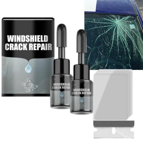 Crack Fix Pro Kit, Crackfix Pro Kit, Windshield Crack Repair, Glass Repair Liquid for Cracks, for Chips and Cracks (2PC) in Saudi Arabia