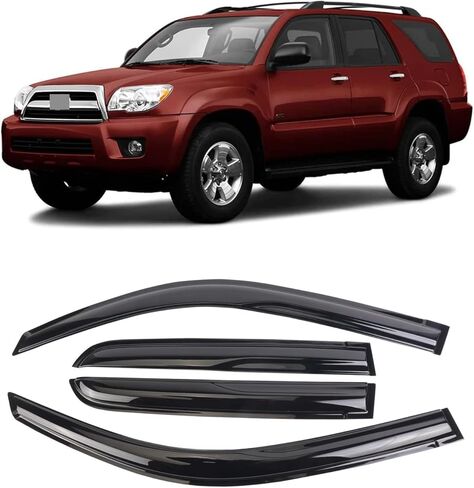 عاكس نافذة متين لسيارة Toyota 4 Runner 1996-2002، أقنعة نافذة أصلية بشريط، عاكس Widnow، واقيات مطر للسيارات، دخان داكن، 4 قطع WV94751 in Kuwait