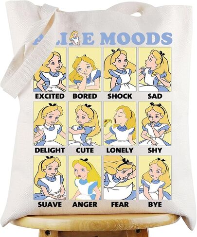 KEYCHIN Alice Moods Tote Bag Alice Fairy Tales Gifts Princess Alice Shoulder Bag Alice And Alice Cat Gifts in Saudi Arabia