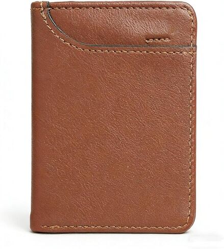 Wallet Ultra-Thin Front Pocket Minimalist Leather Wallet for Men Blocking Small Slim Card Holder with Multiple ID Card Slots Black in Saudi Arabia