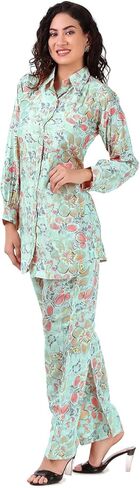 قميص تونيك نسائي من Ladyline مطبوع عليه زهور مع سروال مجموعة فستان كورتا كورتي in Saudi Arabia