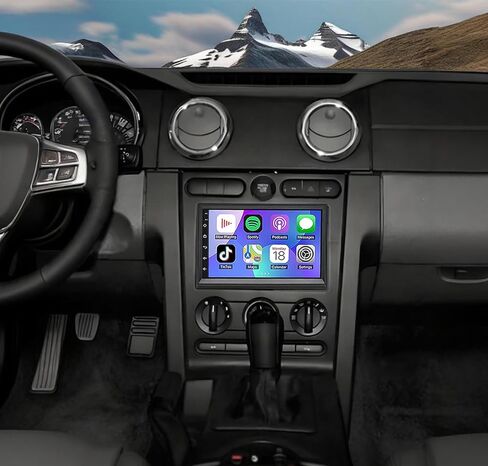 Car Radio Stereo fit for Ford Mustang 2005 2006 2007 2008 2009,7'' Touch Screen Radio for Ford Mustang Stereo with Carplay/Android Auto/Bluetooth/GPS/WiFi/Backup Camera/SWC/FM-2+64 in Saudi Arabia