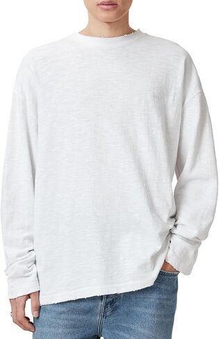 AllSaints Men's Foster Ls Crew, Jet Black in Saudi Arabia