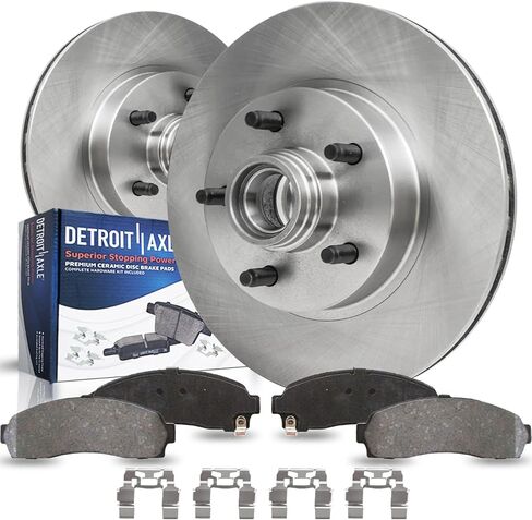 Detroit Axle - Front Brake Kit for 2007-2017 Lexus LS460 Disc Brake Rotors Ceramic Brakes Pads w/Hardware 2008 2009 2010 2011 2012 2013 2014 2015 2016 Replacement [13.15 inch Rotors] in Kuwait