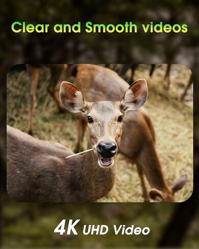 KJK 24MP Trail Game Camera 1080P Video, 0.2s Trigger, 130° View, Low Glow IR, IP66 Waterproof with Screen in Saudi Arabia
