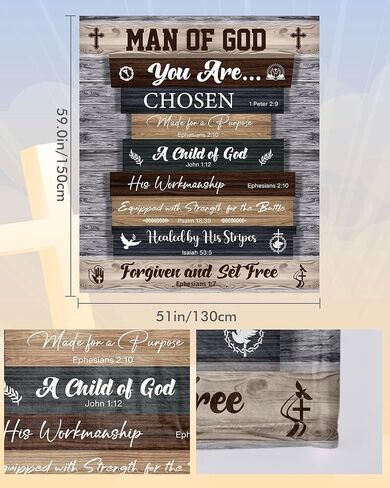 Bozidol Christian Blanket Gifts for Baby Boys: 40x50 inch Blue Bible Verse Throw Blanket Baptism Gifts, Religious Scripture Blankets for Godson Boys Girls Baptismal Gift Baptism Favors in Saudi Arabia