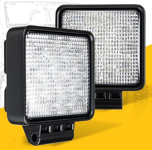 أضواء جرار، 2 قطعة 42 وات 4 بوصة شريط إضاءة LED دائري للجرارات الزراعية، يجمع بين الحاصدة، 12-24 فولت على الطرق الوعرة، قرون إضاءة للعمل متوافقة مع جرارات جون ديري، كوبوتا، كيس IH in Kuwait