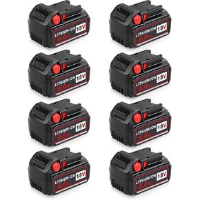 6packs 6.0Ah Replacement Battery Compatible with Milwaukee M -18 18v 6000mAh in Kuwait