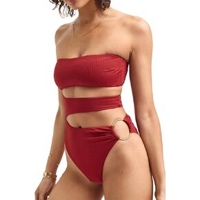 ملابس سباحة نسائية من فيتامين أ EcoRib Bandeau Lolita قطعة واحدة in Kuwait