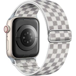 حزام نايلون قابل للتمدد متوافق مع Apple Watch Series 11 10 9 8 7 46mm 45mm 42mm 41mm Ultra 3 2 Band 49mm Series 6 5 4 SE3 2 44mm 40mm Series3 2 1 38mm رجال iWatch Bands النساء حزام حلقة منفرد in Kuwait
