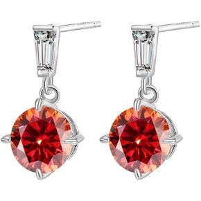 1ct Moissanite Drop Earrings for Women - Laboratory Diamond Earrings Jewelry S925 Silver Eternal Gift in Kuwait