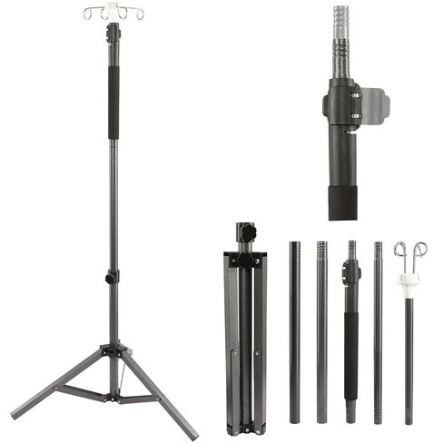 IV Poles,45 to 83In IV Stand Floor with 4 IV Bag Holder Stand Portable Telescopic Stabilizing Tripod Stainless Steels Pipe Extension Pole IV Influsion Pole Lightweight Strudy (45-83in) in Saudi Arabia