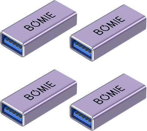 محول USB أنثى إلى أنثى 2 حزمة، USB 3.0 نوع A أنثى إلى أنثى موصل محول تمديد، 5 جيجابت في الثانية نقل البيانات والشحن لتوصيل التمديد اثنين USB-A ذكر ينتهي كابل الألومنيوم قذيفة رمادي in Kuwait