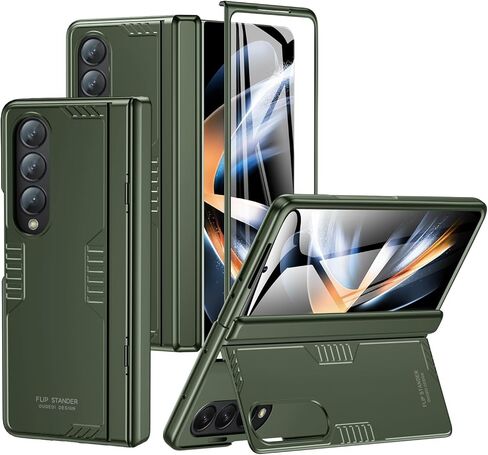 for Google Pixel-10-Pro Fold Magnetic Case: Dual Kickstand, Fit for Pixelsnap/MagSafe, Military-Grade Shockproof Protection, Hinge Protection, Screen Protector, Durable TPU Cover for 10 Pro Fold Black in Saudi Arabia