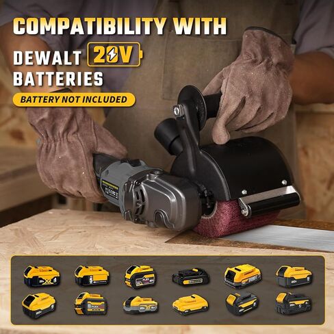 Cordless Burnishing Polishing Machine for Dewalt 20V Max Battery (No Battery), Surface Conditioning Tool with 6 Variable Speeds and Guide Wheel, For Stainless Steel, Wood, Metal (Tool Only) in Saudi Arabia