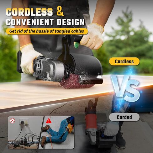 Cordless Burnishing Polishing Machine for Dewalt 20V Max Battery (No Battery), Surface Conditioning Tool with 6 Variable Speeds and Guide Wheel, For Stainless Steel, Wood, Metal (Tool Only) in Saudi Arabia