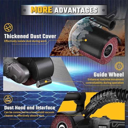 Cordless Burnishing Polishing Machine for Dewalt 20V Max Battery (No Battery), Surface Conditioning Tool with 6 Variable Speeds and Guide Wheel, For Stainless Steel, Wood, Metal (Tool Only) in Saudi Arabia