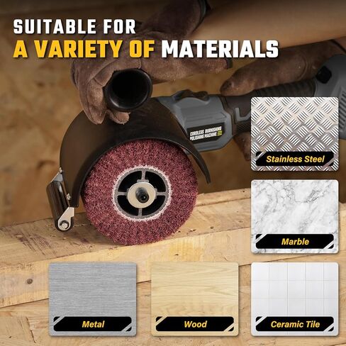 Cordless Burnishing Polishing Machine for Dewalt 20V Max Battery (No Battery), Surface Conditioning Tool with 6 Variable Speeds and Guide Wheel, For Stainless Steel, Wood, Metal (Tool Only) in Saudi Arabia