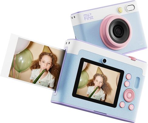 New myFirst Camera Insta Lux - Instant Digital Camera & Photo Printer 12MP Photo Birthday Gift Idea for Kids Boys Girls Age 6-15 (Cotton Candy) in Saudi Arabia