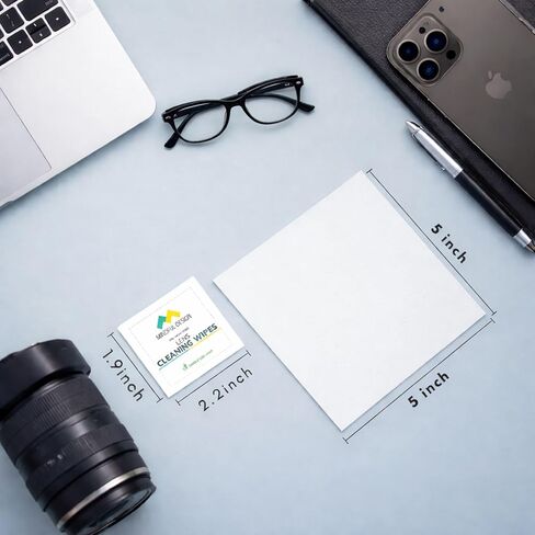 مناديل تنظيف العدسات بتصميم مدروس للنظارات، 210 قيراط - مغلفة بشكل فردي، تنظيف زجاج العين، مناديل العدسات للنظارات/النظارات الشمسية، قد تختلف التعبئة in Kuwait