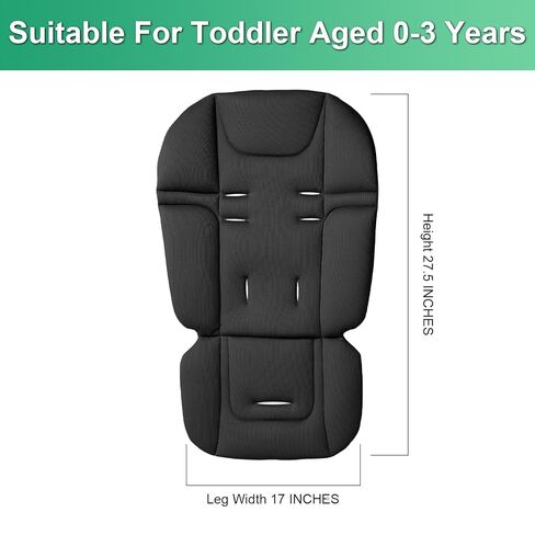Baby Stroller Seat Liner for Most Stroller Models, Breathable Fabric Stroller Seat Liner Insert, Ensure Comfort and Support on The Go, Stroller Accessories for Toddler Aged 0-5 Years Old in Saudi Arabia