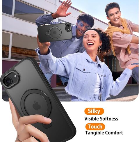 حافظة GaoBao المغناطيسية لهاتف iPhone 16 Pro Max [متوافقة مع MagSafe] [حماية عسكرية بطول 16FT] [إطار وأزرار كاميرا من التيتانيوم] حافظة رفيعة شفافة غير لامعة لهاتف iPhone 16 Pro Max، أسود in Kuwait