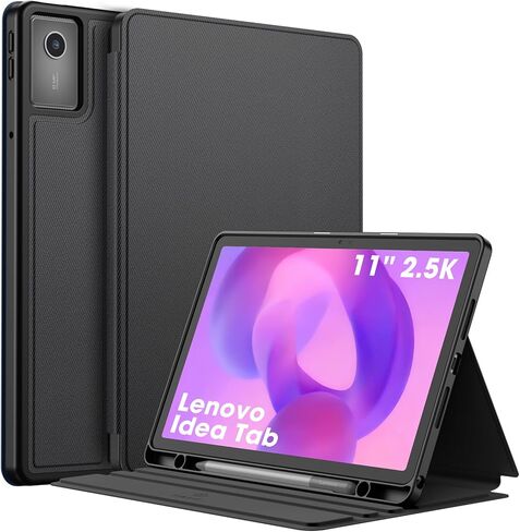 Fintie Case for Lenovo Idea Tab 11 Inch 2025 (TB-336ZU/ TB-336FU), Multi-Angle Smart Stand Cover, Soft TPU Back Cover with [Built-in Pencil Holder] (Black) in Kuwait