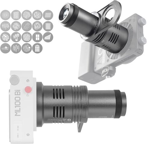 Bowens Mount Optical Snoot Photography,Spotlight Snoot Gobos kit for Monolight,Compatible with Aputure Amaran 100X/D 200D/X,150/300c,600x Pro,Godox SL60 Continuous Light etc in Saudi Arabia