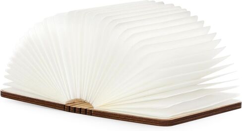 مصباح كتاب خشبي مقاس 4.7 بوصة، هدايا لمحبي الكتب، هدايا تقدير المعلم للنساء، ضوء كتاب قابل للطي، إضاءة محيطة LED، إضاءة مزاجية مغناطيسية لديكور المنزل والمكتبة (جوز) in Kuwait