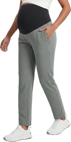 السراويل الأمومة على البطن عارضة بسط الحمل Sweatpants العمل الغولف تجريب السراويل مع جيوب in Kuwait