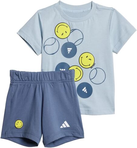 adidas Unisex-Baby Smiley World Summer Set, Black/White, 2 Years in Kuwait