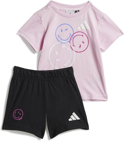 adidas Unisex-Baby Smiley World Summer Set, Black/White, 2 Years in Kuwait