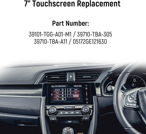 39710-TBA-A11 شاشة LCD مقاس 7 بوصات تعمل باللمس مناسبة لهوندا سيفيك 2016 2017 2018 محول رقمي للملاحة الراديوية استبدال 39710-TBA-305 39710-TBA -A21 in Kuwait