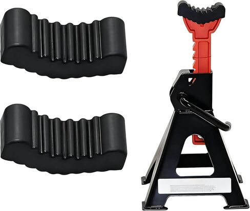 2 PCS 6 Ton Jack Stand Pads for Car, Anti-Slip Rubber Floor Jack Pad, Load-Bearing, Universal for Most Cars, Trucks, SUVs (Black) in Saudi Arabia
