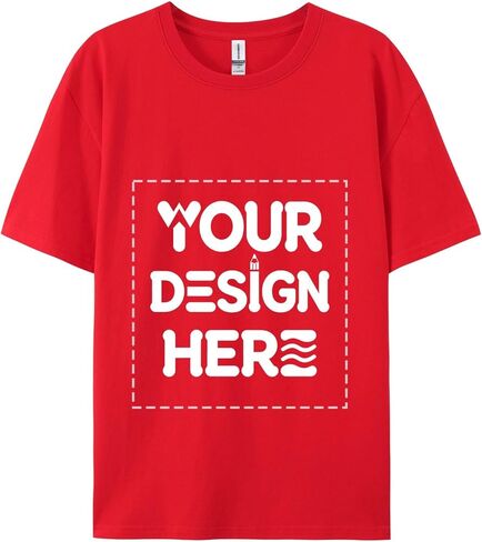 Custom T-Shirt for Men, Women - Personalized Text & Image Tee & Logo,Customizable Shirt Front/Back Print in Saudi Arabia