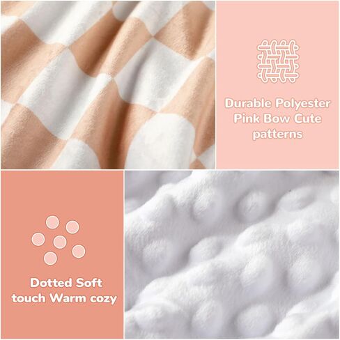 Pink Bow Car Seat Cover Baby Girl, Minky Warm Winter Carseat Covers with Peekaboo Opening Soft Cozy for Newborn Infant Boys Winter Stroller, Nursing Cover Canopy Shower Gift in Saudi Arabia