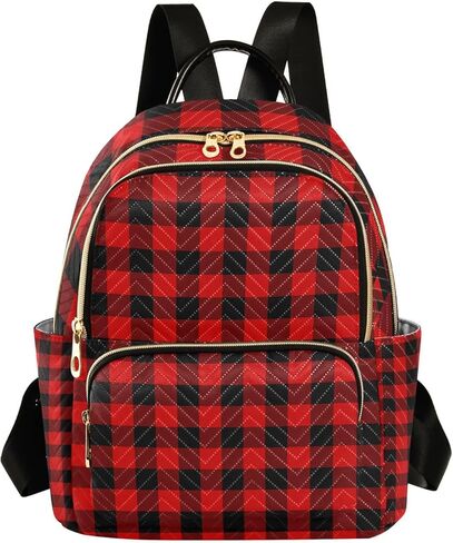Women Fashion Backpack Houndstooth Black White Sturdy Daily Bag Compact Regular Bag Diaper Bag in Saudi Arabia