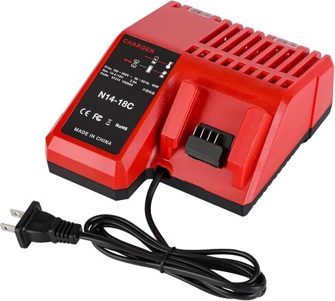 Power Tool Battery Chargers Compatible with Milwaukee M18 18V & M12 12V Battery, Fast Charger Replacement for Milwaukee M18 & M12 Charger [Battery Not Included] in Saudi Arabia
