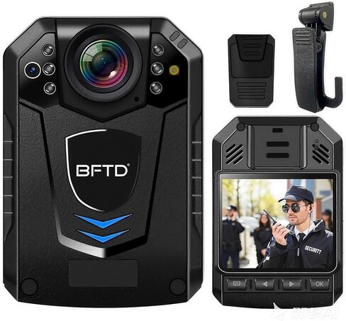 كاميرا الجسم BFTD DSJ-F2، كاميرا يمكن ارتداؤها على الجسم بدقة 1440 بكسل مع رؤية ليلية، بطارية مدمجة 3200 مللي أمبير في الساعة لتسجيل الفيديو لمدة 10-12 ساعة، مقاومة للماء IP68 لإنفاذ القانون والأمن والعمل في الهواء الطلق (64 جيجابايت) in Saudi Arabia