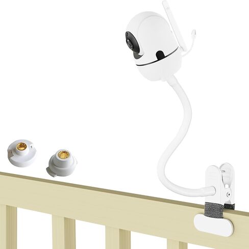 حامل مرن لمراقبة الأطفال لـ HelloBaby HB6550/HB65/HB66/HB248، ANMEATE SM935E حامل كاميرا للأطفال بمشبك قابل للتعديل وذراع طويلة معقوفة، حامل شاشات الأطفال بدون أدوات أو تلف في الحائط (8 بوصات) in Kuwait