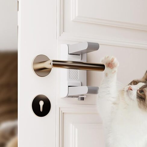 قفل مقبض باب أمان للأطفال من YEYA، أقفال رافعة عالمية بيضاء مع لاصق 3M، عبوة واحدة من أقفال أمان للأطفال الصغار للأبواب الداخلية، سهلة التركيب ولا تتطلب أدوات in Kuwait