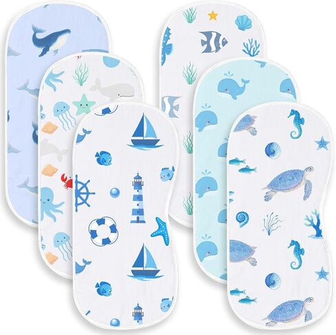 6 Pack Pink Burp Cloths Baby Boys Girls with Elephant Pattern, Large 100% Cotton Burping Clothes for Newborns Gifts Extra Soft and Absorbent 9.8X19.6inches in Saudi Arabia