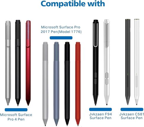 قلم شاشة لجهاز Surface Pro 12/11/10/9/8/X/7+/6/5/4/3/Surface 3، Surface Go 3/2/1، Surface Laptop/Studio/Book 4/3/2/1 مع رفض راحة اليد، كتابة سلسة، ضغط 1024 مستوى، عمر بطارية أطول in Kuwait