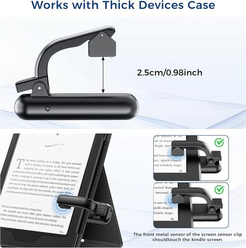 جهاز التحكم عن بعد الدائري لـ Kindle Paperwhite/Fire HD Tablet، يعمل مع حافظة سميكة، ملحقات Ereader Clicker المتوافقة مع Colorsoft Scrible iPad iPhone، هدايا القراءة في السرير للقراء in Kuwait