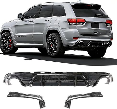Front Bumper Lip Splitter Spoiler Compatible with Jeep Grand Cherokee SRT (2014-2021)/ Trackhawk (2018-2021) Air Dams Chin Spoiler Grand Cherokee SRT Accessories (Gloss Black, Front Lip) in Saudi Arabia