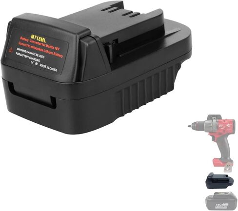 for Milwaukee 18V Battery Adapter Use for Dewalt 20V Power Tools,MIL18DL Converter for Dewalt Tool to for Milwaukee M18 18V Battery,Replace for DCB200 (Adapter Only) in Saudi Arabia