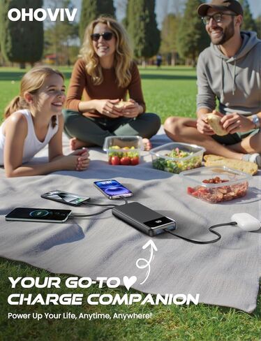 Portable Charger Power Bank 50000mAh Battery Pack, 22.5W Fast Charging PowerBank with Built in Cables,Travel Essential USB-C Portable Phone Charger for iPhone Samsung Pixel Android iPad-White in Saudi Arabia