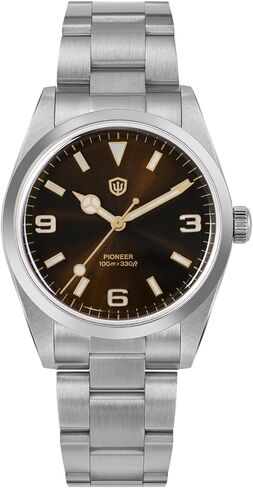 watchdives WD1016 VH31 Sweep Quartz Watch - Men Watches 37mm Dial Stainless Steel Wristwatch Luminous Waterproof 100M in Saudi Arabia